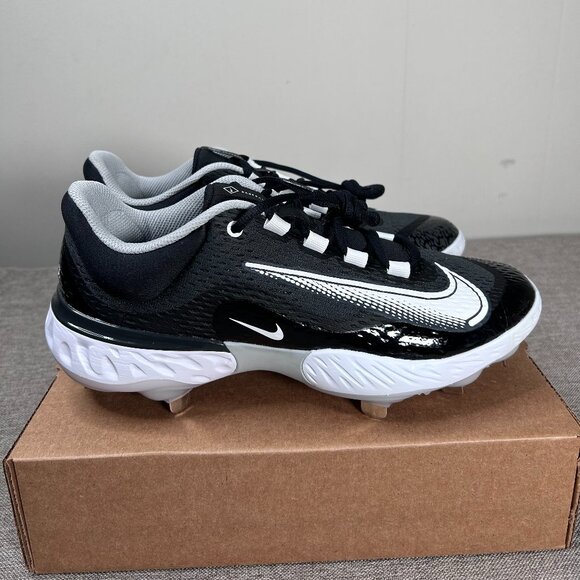 Nike Alpha Huarache Elite 4 Metal Baseball Cleats Men's 9 Black DJ6521-011 - Picture 7 of 13